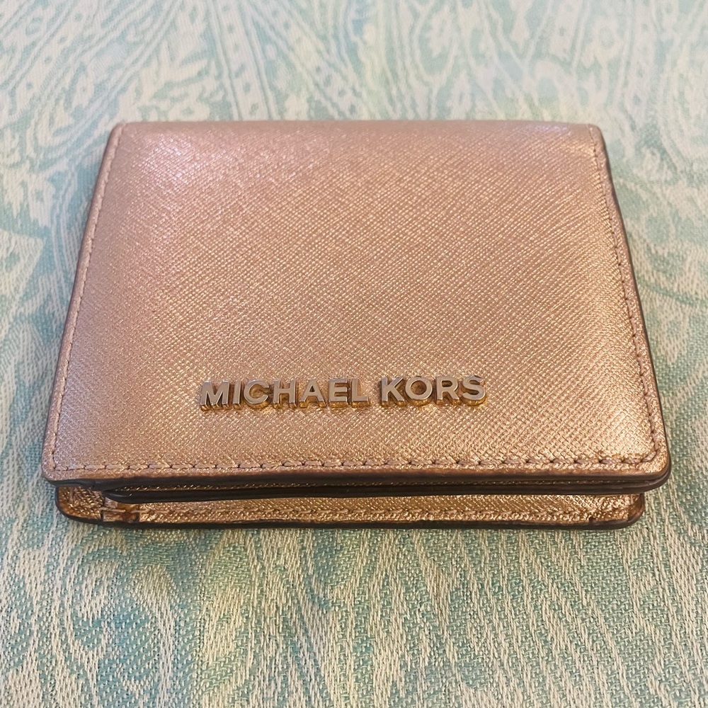 Michael Kors Shimmering Gold Small Wallet